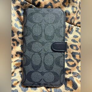 Coach iPhone 15 Pro Max portfolio wallet case